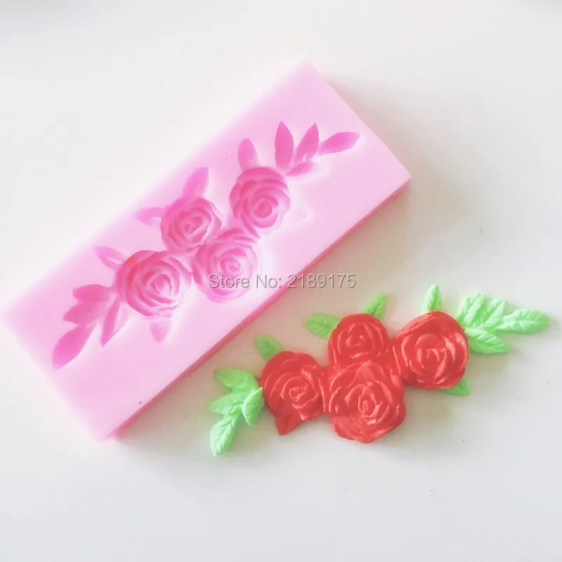 Высокое Качество Мини-Силиконовые Цветок Розы Форма Торт Украшение DIY Mold Ручной