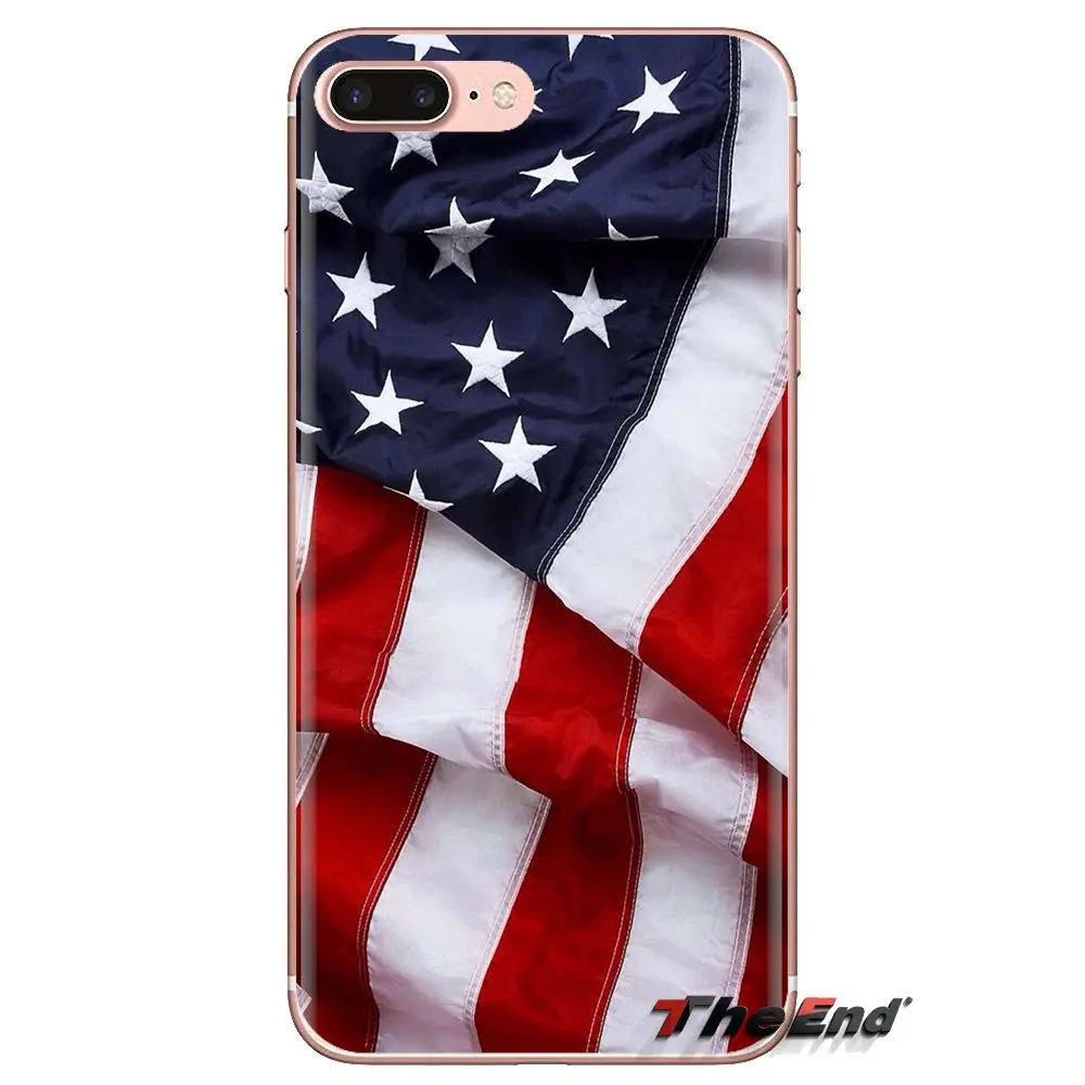 Прозрачный мягкий чехол для Xiaomi Redmi 4A S2 Note 3 3S 4 4X5 Plus 6 7 6A Pro Pocophone F1 USA America Flag |