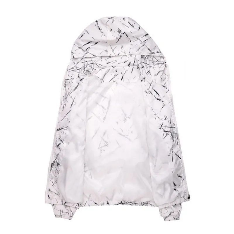 

High quality Men Jacket Hip Hop Windbreaker Reflective Jacket Zebra Stripe Fluorescent Coat Hooded Couples Thin Hoodie Cardigan