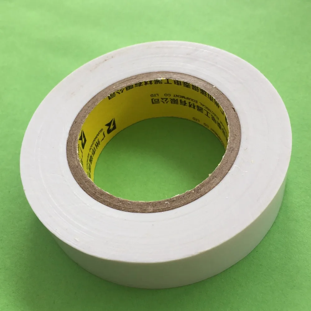 

1roll DS185Y 25mx16mm White Insulating Tape PVC Electrical Tape Waterproof Tape Electrical Adhesive Tape Free Shipping Russia