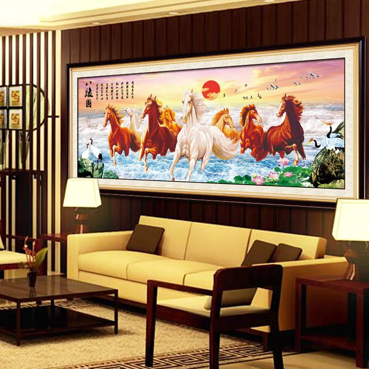 Новый готовый набор для вышивки крестиком с лошадью без рамки TC19 Бесплатная