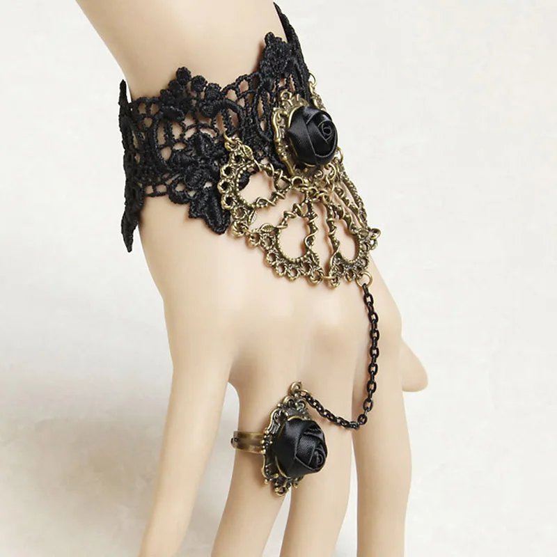 Регулируемое кольцо и браслет ручной работы в готическом стиле|ring and bracelet set|fashion