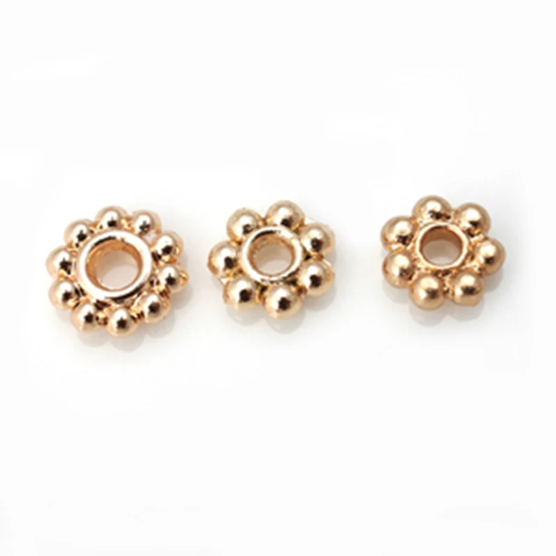 Позолоченные латунные бусины для украшений сделай сам (20 шт)|jewelry components|brass flowerjewelry