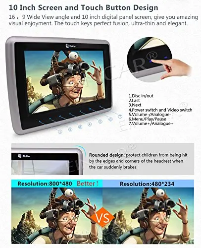 Два наушников + Двойная Автомобильная подушка pc cd подголовники DVD плеер