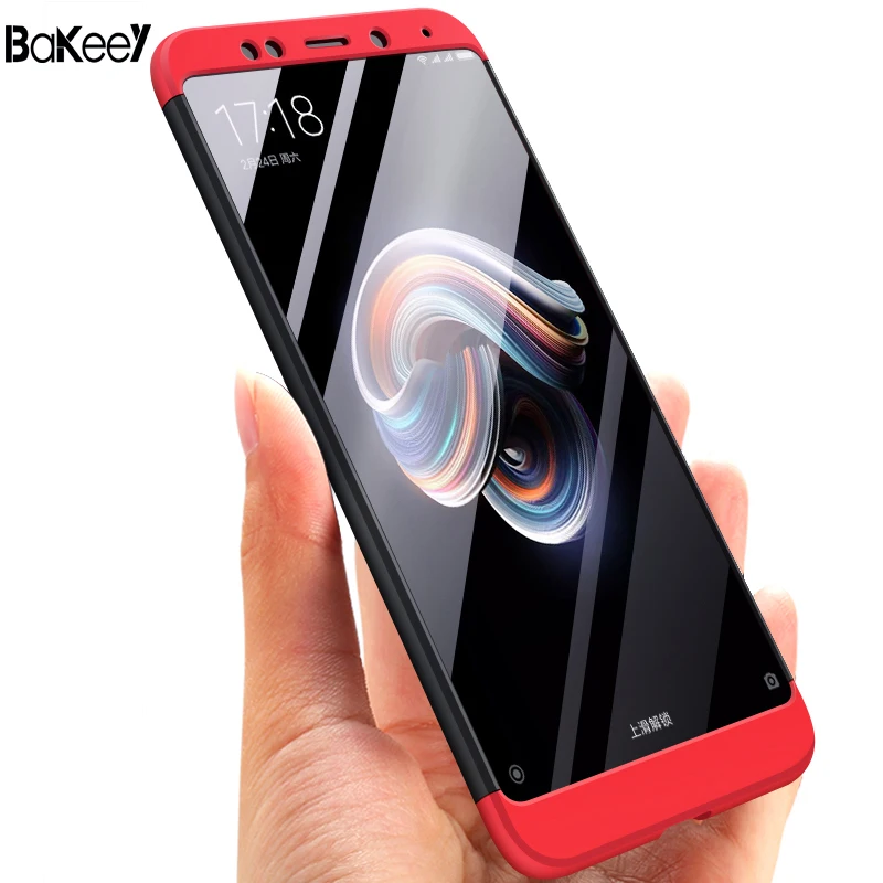 Защитный чехол Bakeey 3 в 1 с полным покрытием и закаленным стеклом для Xiaomi Redmi Note 5 360