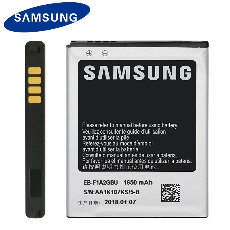 Samsung оригинальный EB-F1A2GBU 1650 мА/ч батарея для Galaxy S2 i9100 i9108 i9103 I777 i9105 i9188 i9050 Замена
