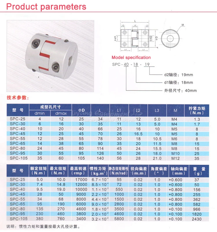 Высокая точность cnc фрезерный станок части Паук Слива вал муфта Муфта