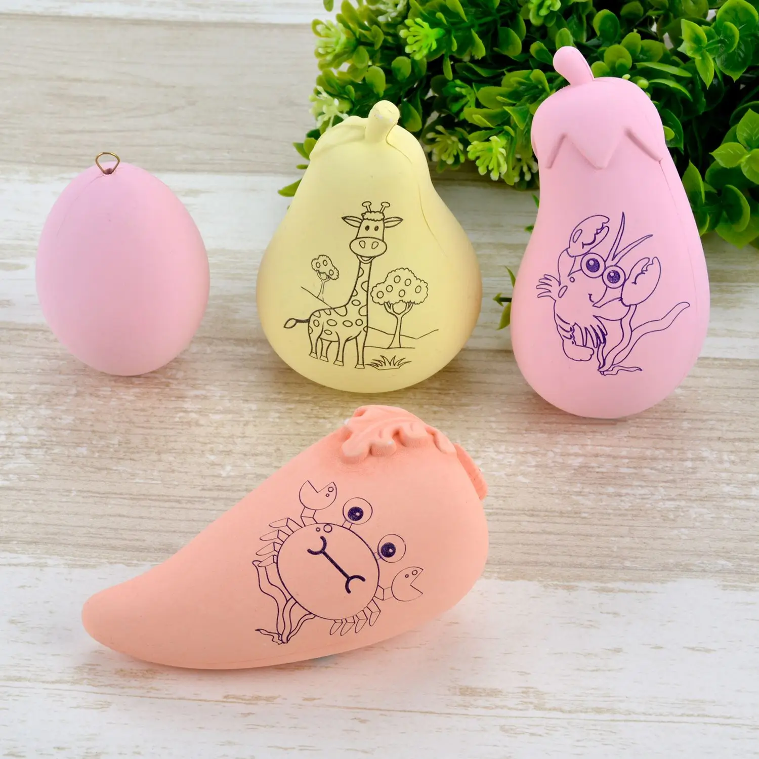 

New Easter Toy Set DIY Graffiti Painted Easter Eggs Toys For Children Baby Funny Educational Toys Gift Cute Fruit Egg Pattern