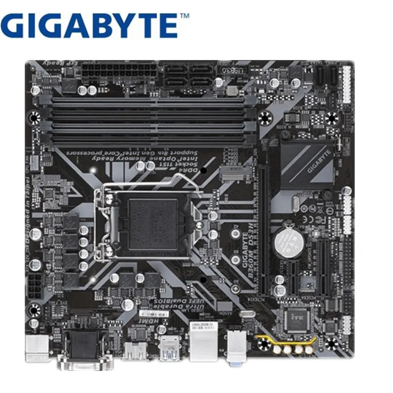 Для Gigabyte GA B360M DS3H оригинальная новая материнская плата B360 Socket LGA 1151 DDR4 USB3.0 SATA3.0