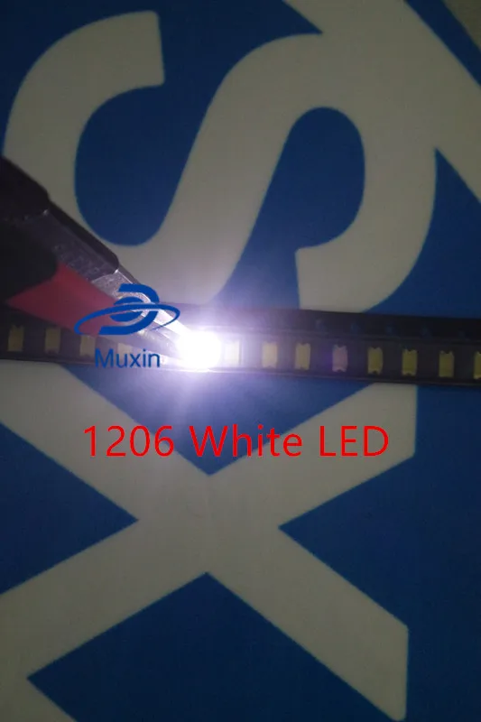 1206 белый SMD LED 500 шт./лот диодный светильник 3216 диоды супер яркий светодиод 3 2*1 6 мм