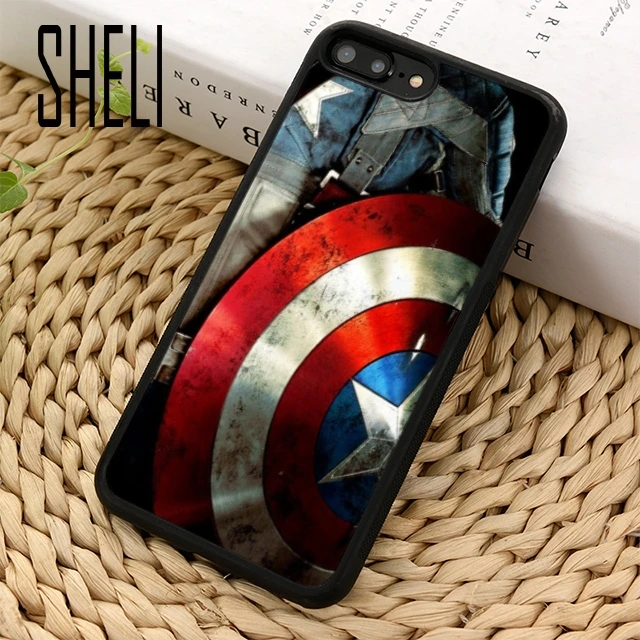 SHELI капитан щит капитана Америка Броня чехол для телефона iPhone 5 6 6s 7 8 plus 11 pro X XR XS max