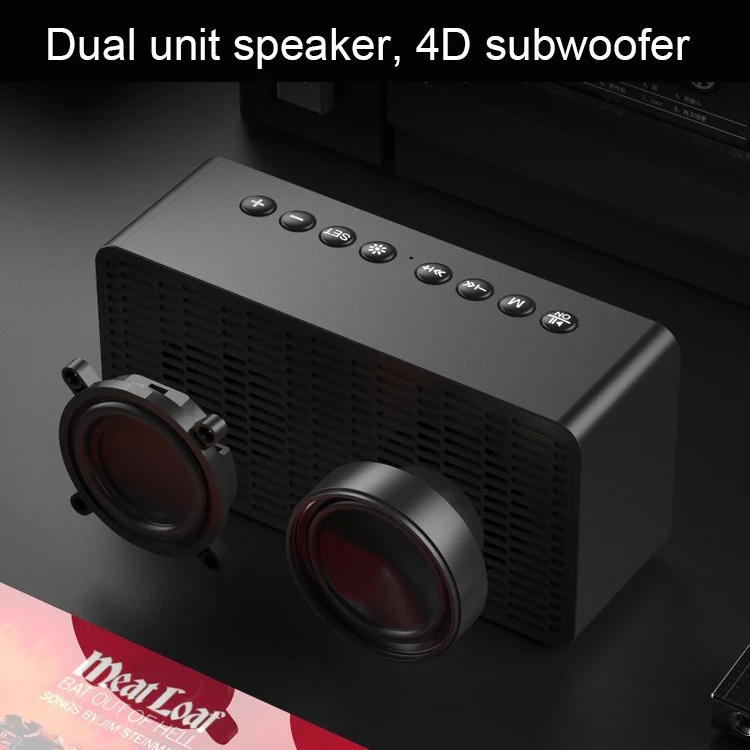 Bluetooth динамик сабвуфер беспроводной стерео музыкальный саундбокс с микрофоном