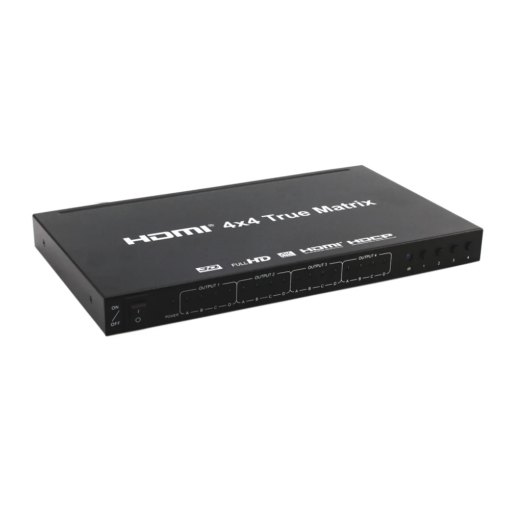 Матричный коммутатор 4K HDMI 4x4 с дистанционным управлением Переключатель V1.4