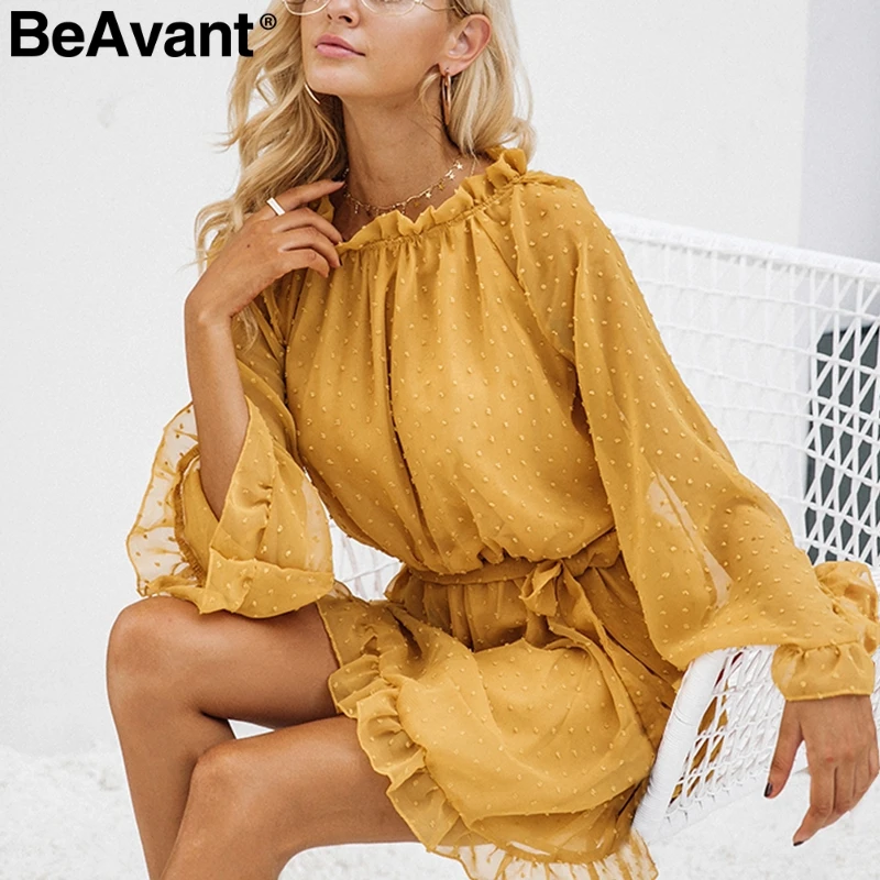 BeAvant прозрачное короткое платье с открытой спиной Лето 2018 элегантное желтое