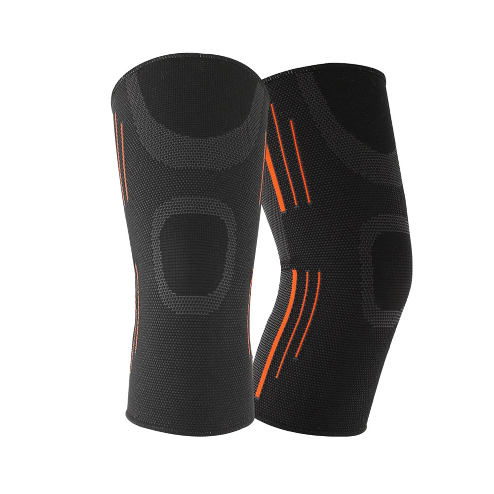 Черный Men Women Support Elastic Injury Compression Sleeves Cycling Running Sports Breathable Training Squats Joint Pain Knee Pads - Цвет: Черный
