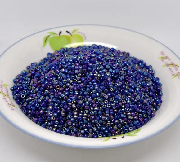6/0 стеклянный бисер цилиндрический глубокий синий АВ цвет диаметр 4 мм (1/8 дюйма) 3 5