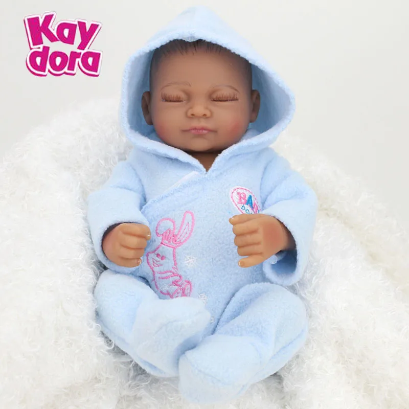 Кукла Reborn силиконовая черная Реалистичная 10 дюймов 25 см|reborn baby doll|silicone reborn dollsbebe |