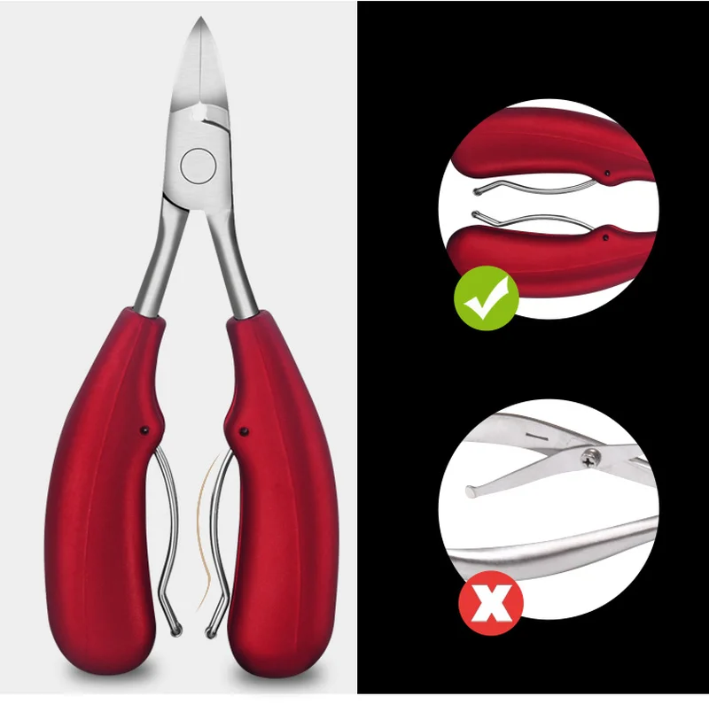 2pcs/set New Red Feet Care Toe Nail Clippers Trimmer Cutters Professional Paronychia Clipper Nippers Chiropody Podiatry Tool | Красота и