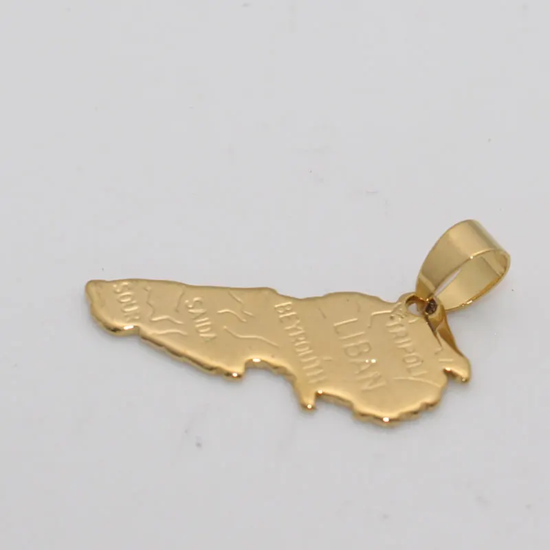 Lebanon stainless steel pendant necklace country map jewelry | Украшения и аксессуары