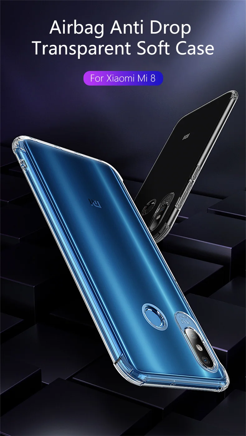 Xiaomi Mi 8 Lite чехол Xiaomi Mi 8 чехол s для Xiaomi Mi 8 SE Funda тонкий прозрачный противоударный ТПУ мягкий чехол для Xiaomi Mi 8 Pro
