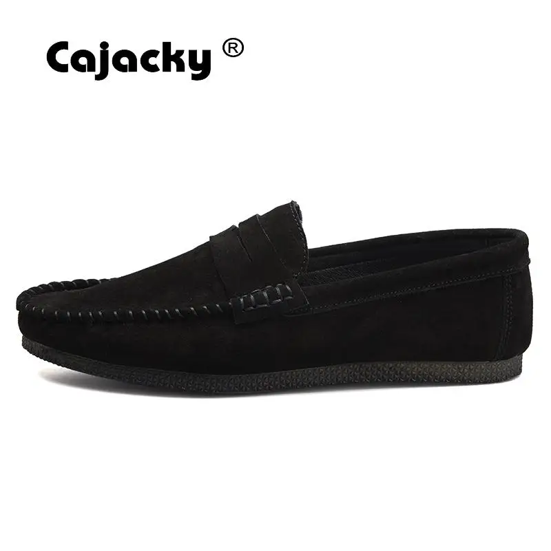 Cajacky New Men Loafers Suede Leather Fashion Shoes Lazy Male Penny Dress Mocasines Hombre Slip On Driving | Обувь