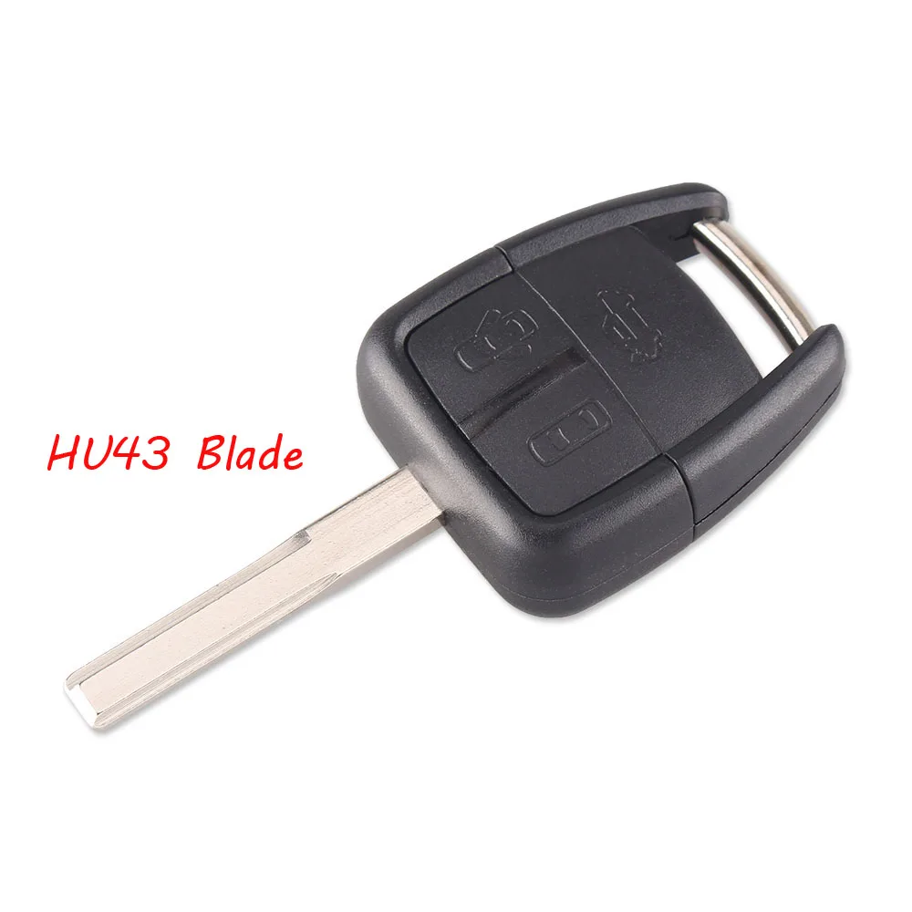 HU43 Blade Чехол KEYYOU с 3 кнопками дистанционного управления для Chevrolet Cruze Aveo Opel, брелок для ключей YM-28/HU100/HU46/HU43 - Количество кнопок: HU43 Blade