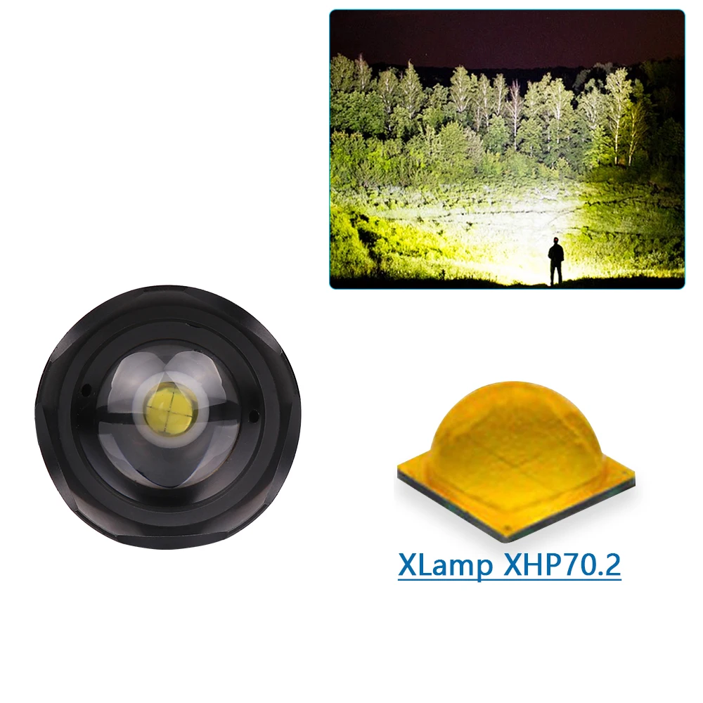 Самый мощный фонарик XLamp xhp70.2 светодиодный фонарь с масштабированием 5 режимов xhp70 xhp50 18650 или 26650 батарея Лучший Отдых на природе