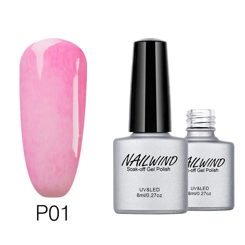 NDP01 NAILWIND 8 мл искусственный мех серия лак для ногтей 01-26 верхнее Базовое покрытие необходимое для дизайна ногтей УФ маникюр замачиваемый полуперманентный гель лак - Цвет: NDP01