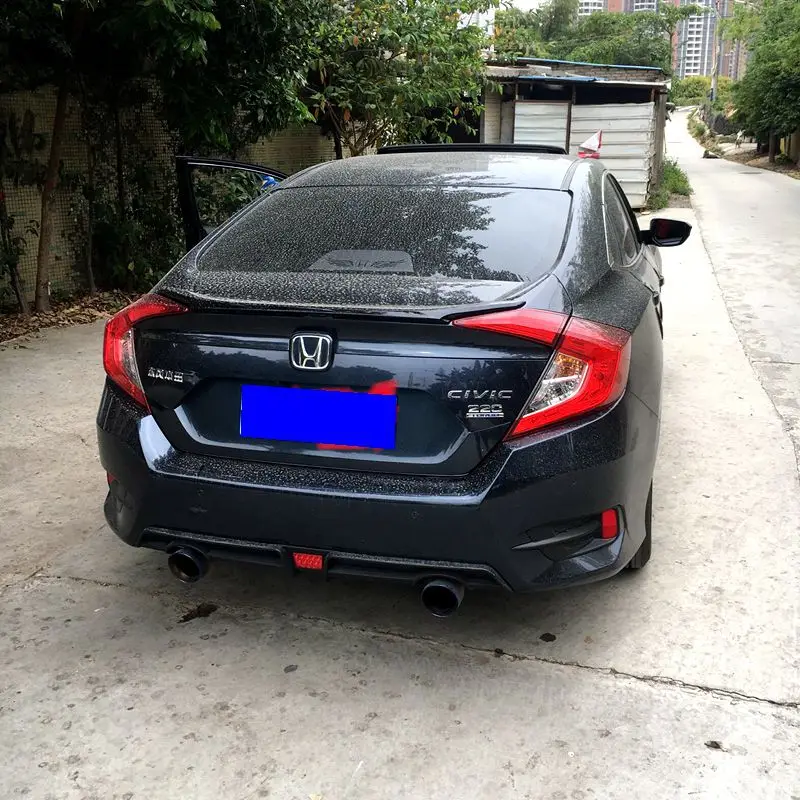 Для Honda Civic спойлер 10th автомобильный Стайлинг высокое качество абс материал заднее крыло праймер цвет задний спойлер - Цвет: Темно-зеленый