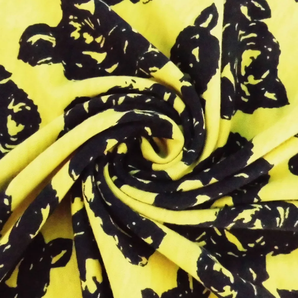 Модная одежда с принтом Джерси Ткань для шитья брюки платье юбка носки цветок 2018