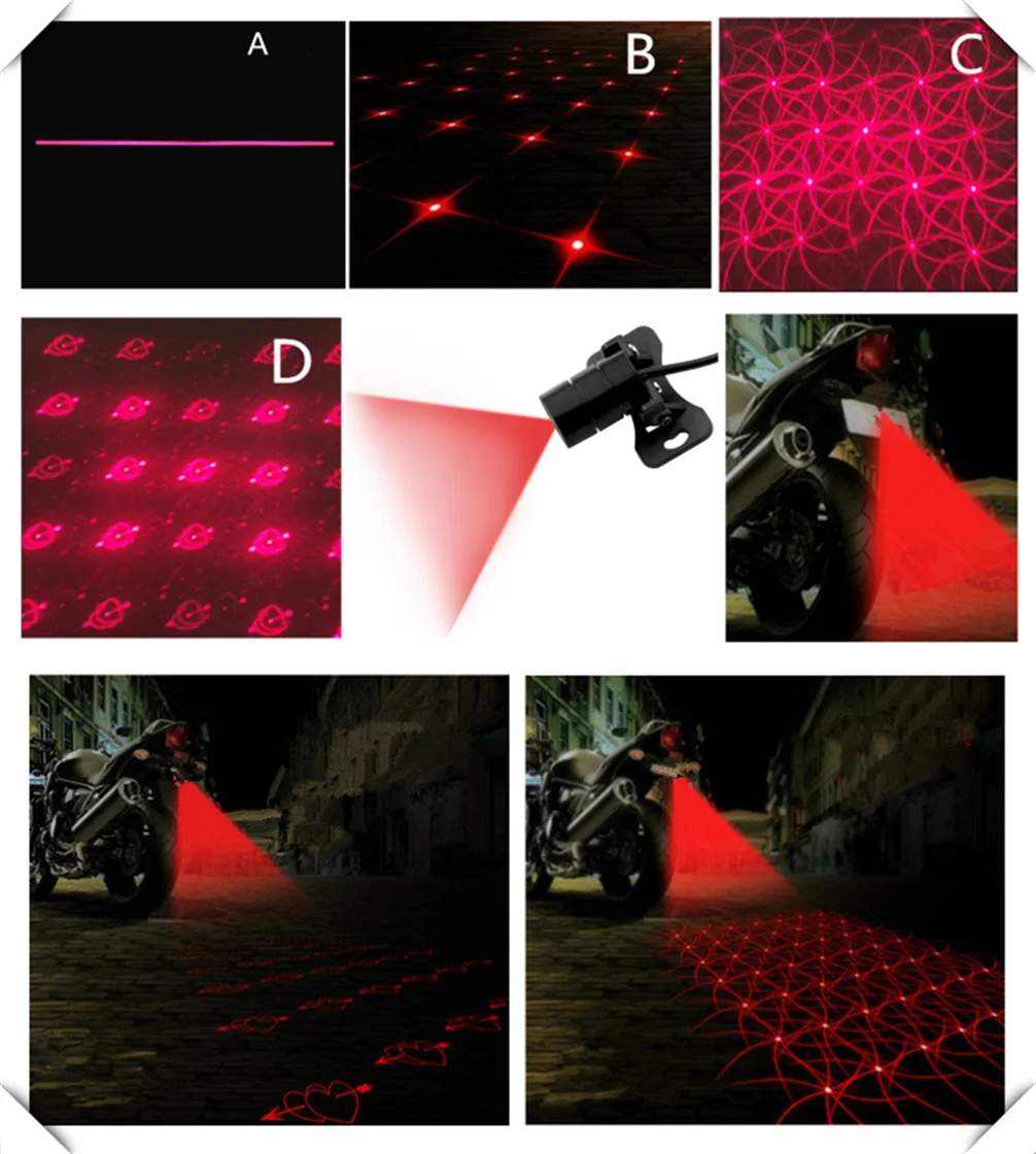 Универсальный Индивидуальный Светодиодный мотоциклетный лазерный