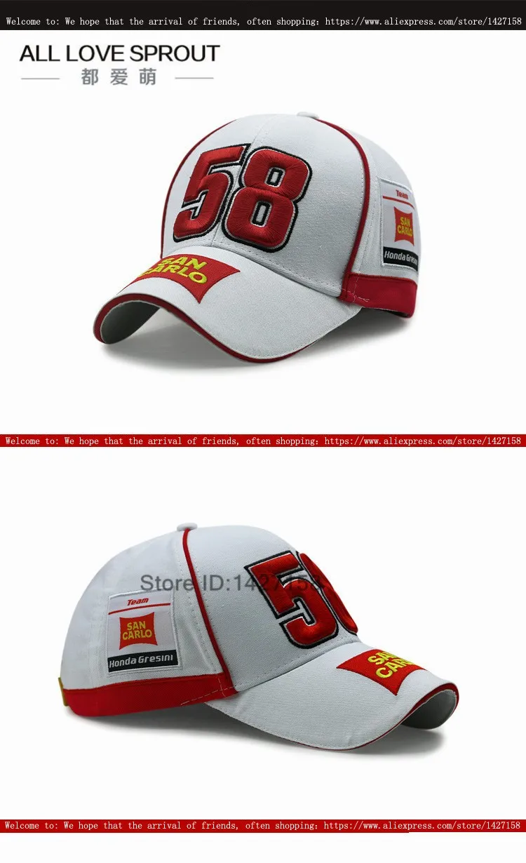 Мода MOTO GP 58 мотоцикл gorras Мужская гоночная Кепка s бейсбольная Кепка snapback Кепка Casquette