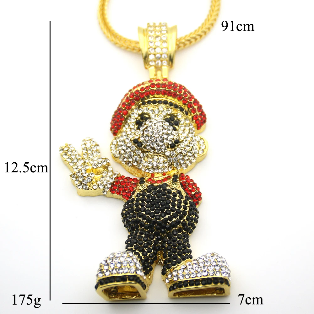 Очень большой Размеры 36 дюймов Цепь Кулон в стиле хип хоп Цепочки и ожерелья