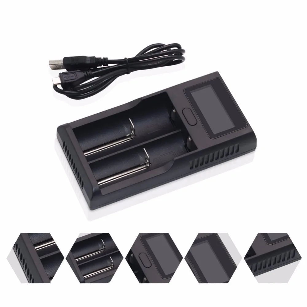 GTF ЖК монитор USB зарядное устройство смарт для использования с 26650 18650 18500 18350 17670 16340