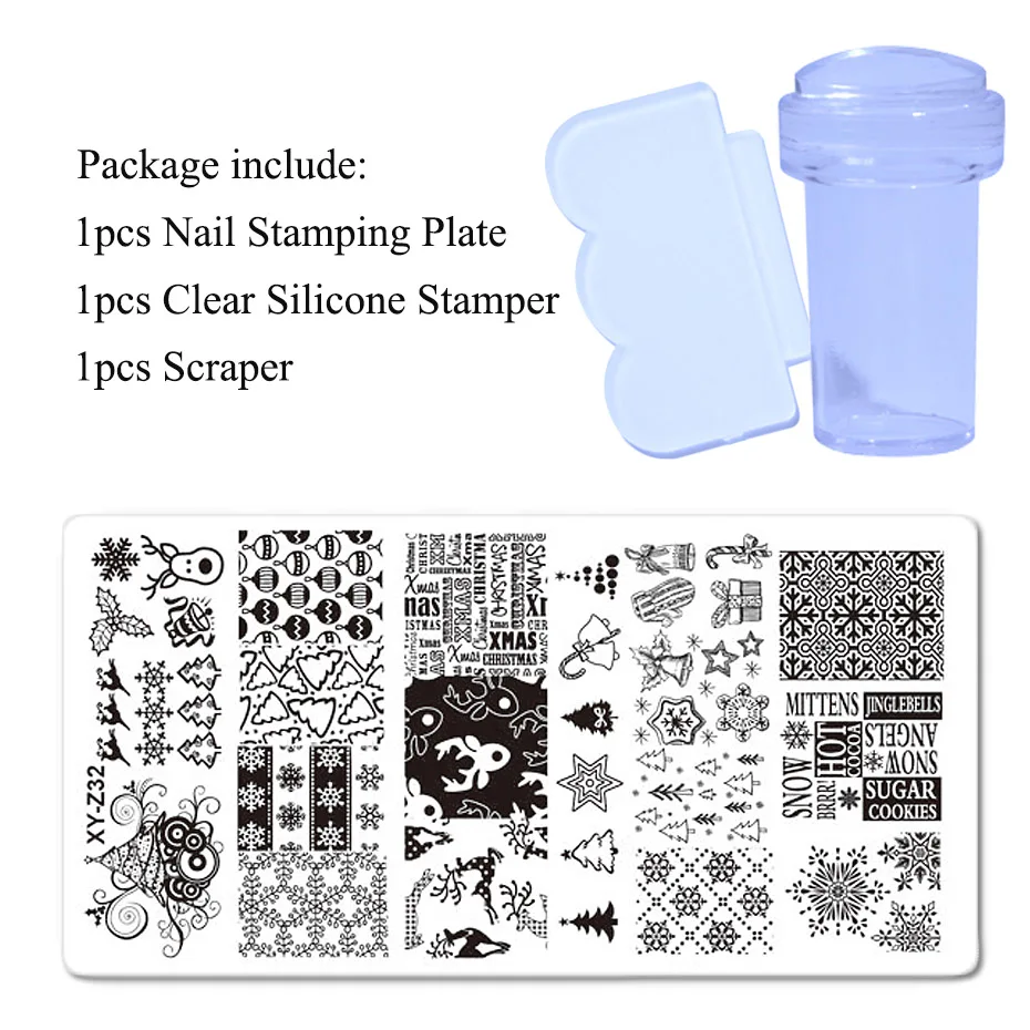 Шаблоны тиснения ногтей 3 шт. шаблоны с цветочной геометрией штампы для набор