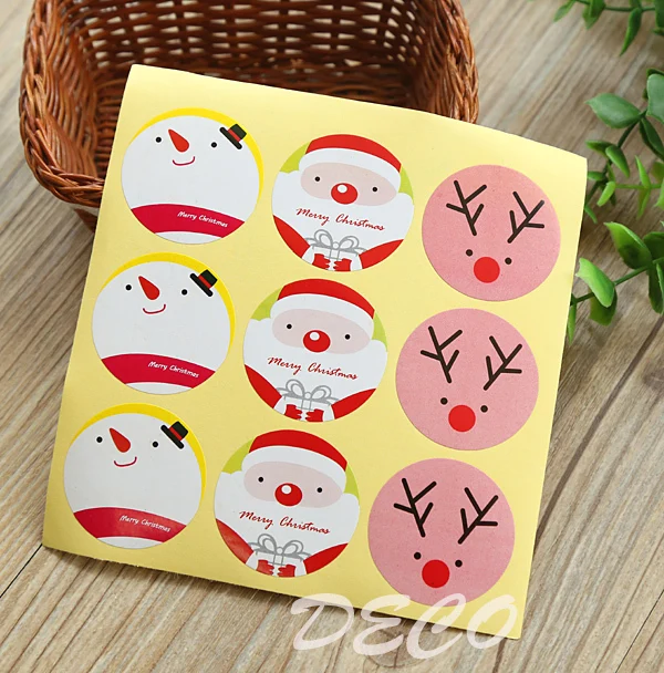 100 шт./лот Kawaii Рождественская серия наклейки с уплотнением MERRY Christmas наклейка для