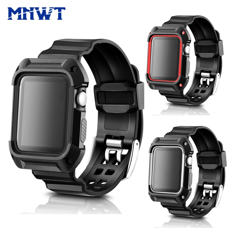 Спортивный ремешок MNWT для Apple Watch 38 мм 42 силиконовый спортивный с защитным чехлом