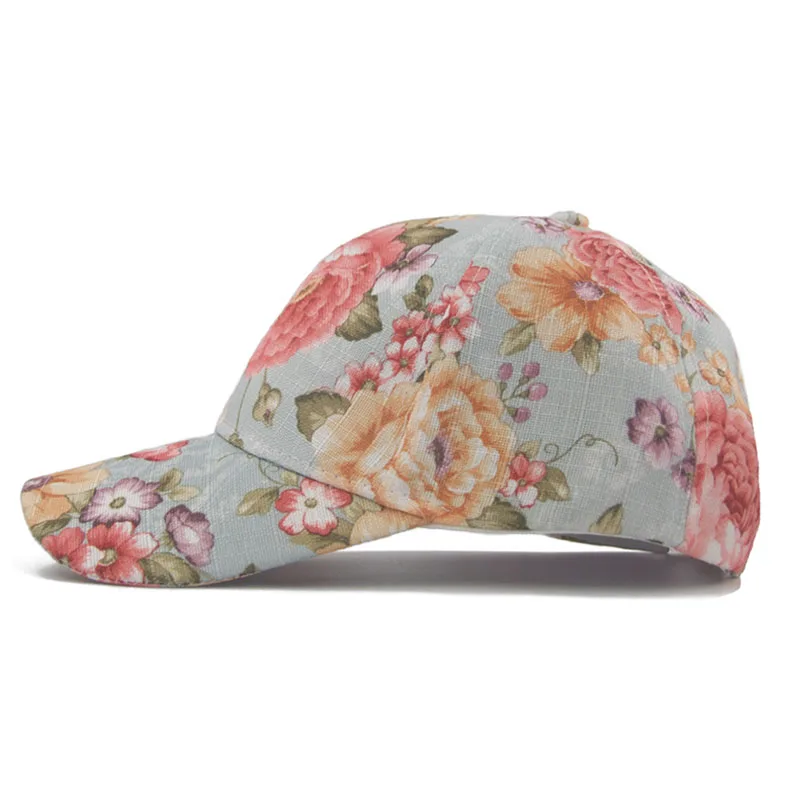 Funky Junque Womens Floral Daisy Peony Flower Print Baseball Cap Fashion Hat For Girls Breathable Mesh Gorras Summer | Аксессуары для