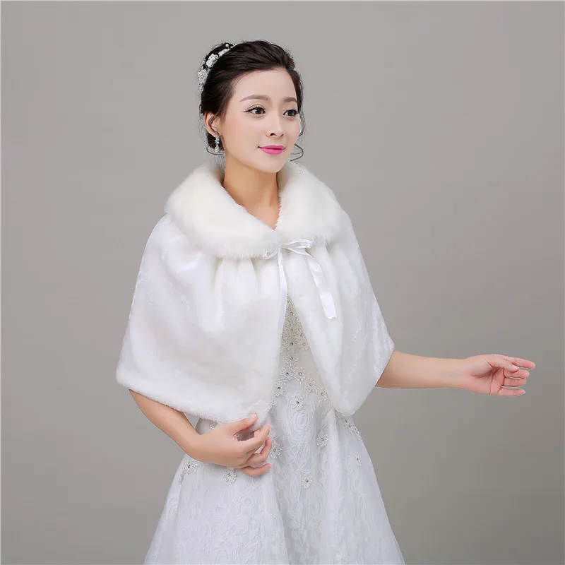 Forevergracedress 2018 Top Quality Faux Fur Stoles Wedding Wrap Winter Bolero Jacket Bridal Accessories Cape | Свадьбы и торжества