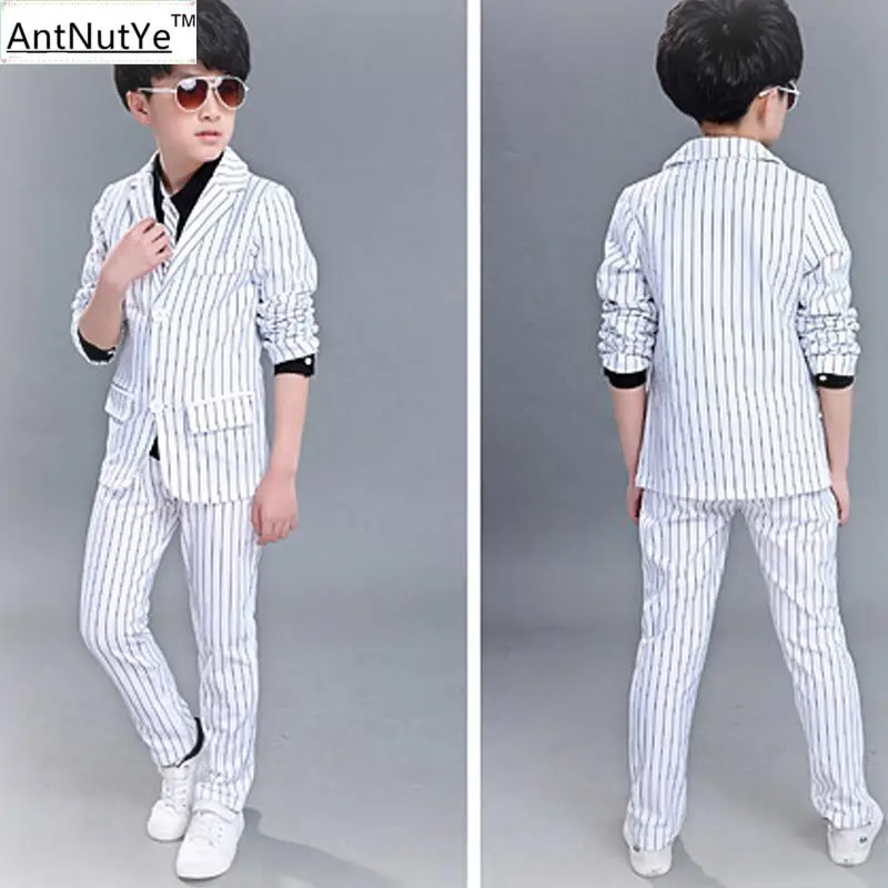 Смокинг Мальчиков Костюмы для Свадеб Куртки + Брюки Костюм Терно Детская Одежда