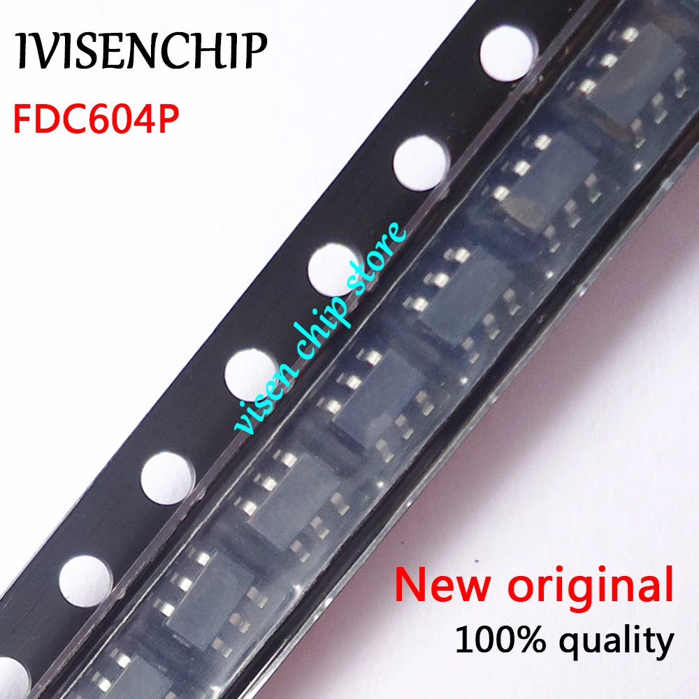 100 шт. FDC604P FDC604P-NL SOT23-6 | Электронные компоненты и принадлежности