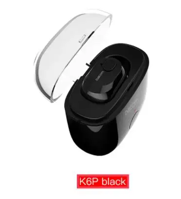 K6P black Dacom K6H TWS настоящие беспроводные наушники, мини-гарнитура для близнецов, стерео Bluetooth наушники, беспроводные наушники с 1100 мАч коробкой - Цвет: K6P black