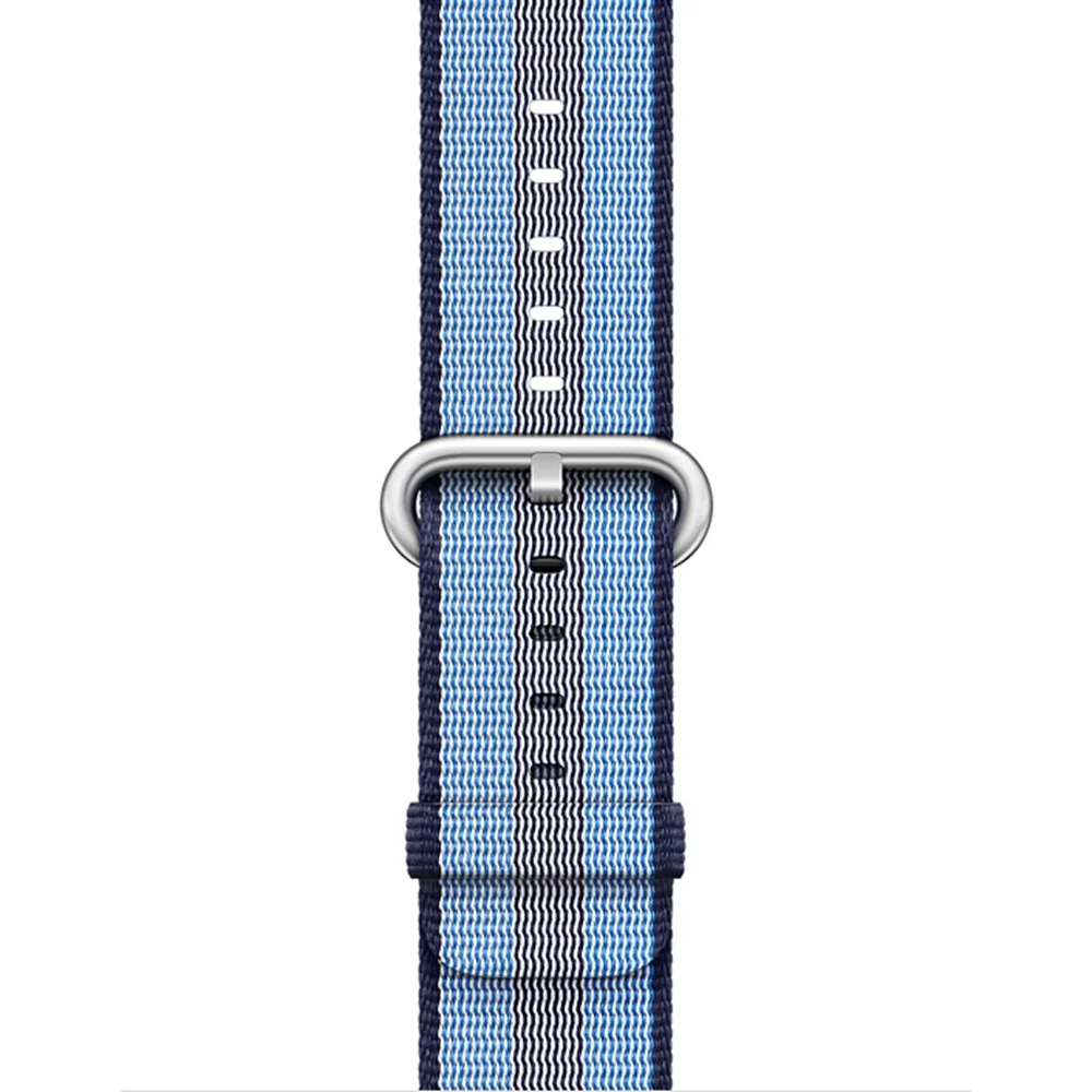 Midnight Blue Stripe URVOI тканый нейлоновый ремешок для apple watch серии 3 2 1 прочный ремешок для iwatch удобная ткань-как чувствовать себя Новая серия - Цвет ремешка: Midnight Blue Stripe