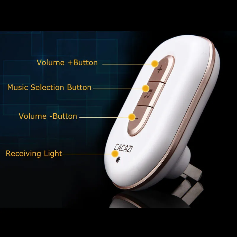 Бесплатная доставка! 2 передатчик + 1 Приемник Новый Беспроводной Дверной Звонок С