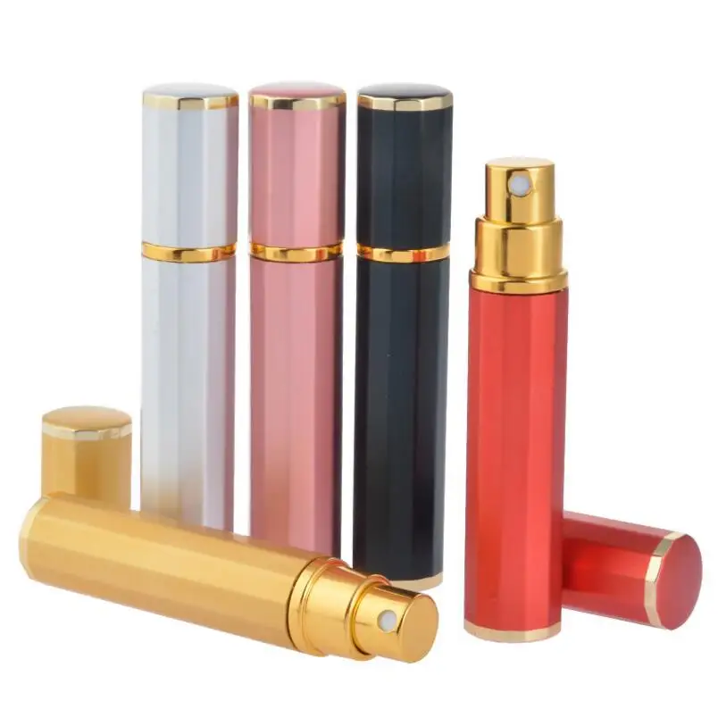 

Aluminum Glass Perfume Atomizer Bottle Empty Spray Nozzle Case Container Refillable Travel Pump Bottle LX1316