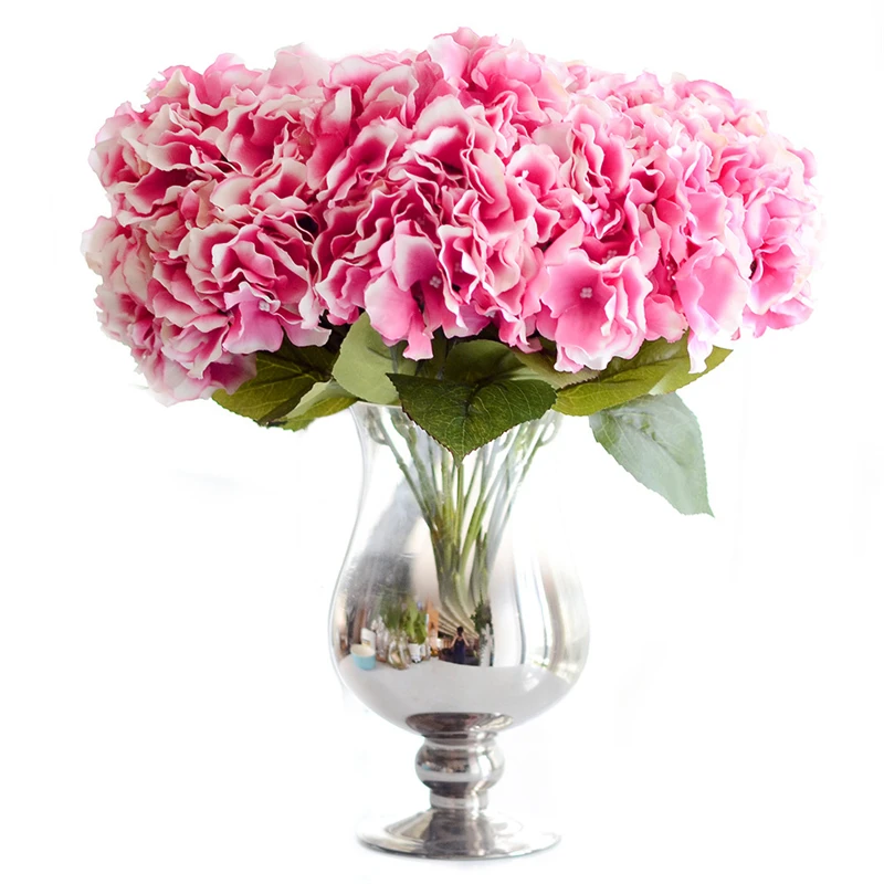 Лидер продаж искусственный цветок гортензии 5 цветов с большими головками букет