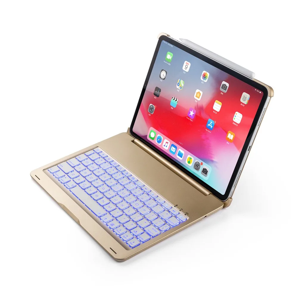 Для iPad Pro 11 чехол+ алюминиевый сплав беспроводной Bluetooth Подсветка крышка клавиатуры