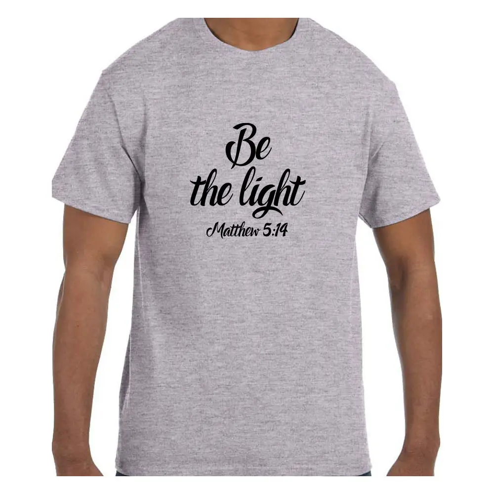 Христианская вера футболка с Иисусом Be the Light Matthew 5:14 короткий/длинный рукав