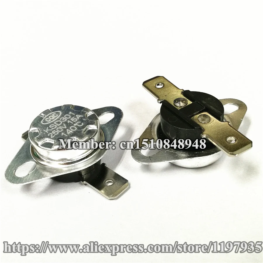 Температурный Переключатель KSD301 15A 250 В 110C 115C 120C 125C 130C 135C 140C 145C 150C 155C термостат