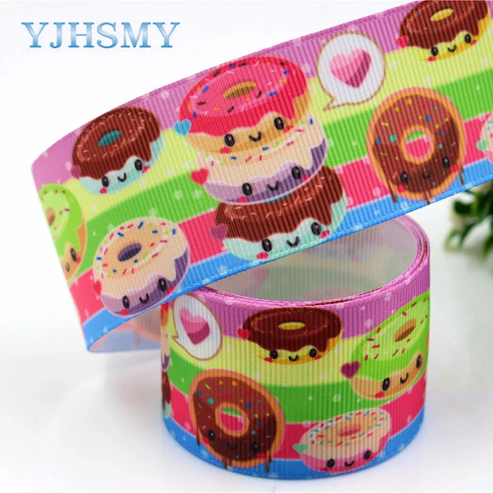 YJHSMY 1712273 38 мм 10 ярдов Мультяшные ленты термопечать grosgrain Свадебные аксессуары DIY